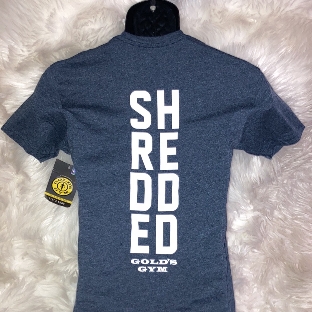 GOLD’S GYM Blue SHREDDED T-Shirt